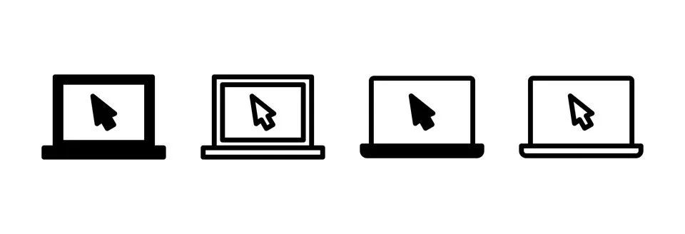 Laptop icon vector illustration. computer sign and symbol 스톡 일러스트