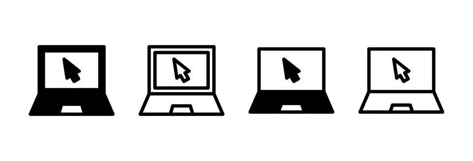 Laptop icon vector illustration. computer sign and symbol 스톡 일러스트