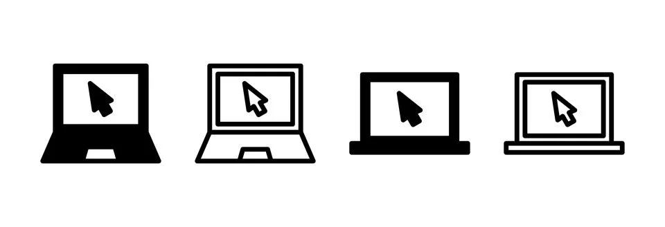 Laptop icon vector illustration. computer sign and symbol 스톡 일러스트