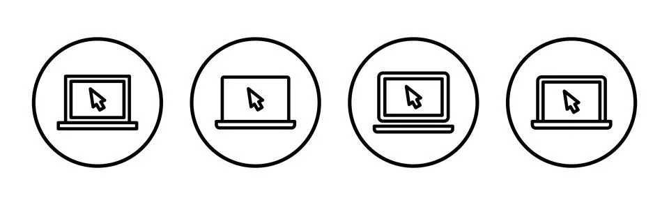 Laptop icon vector illustration. computer sign and symbol 스톡 일러스트