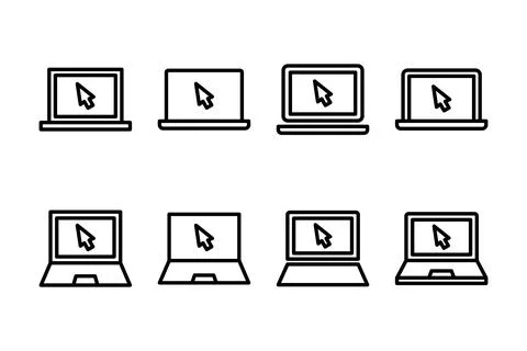 Laptop icon vector illustration. computer sign and symbol Stockillustratie