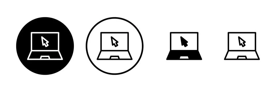 Laptop icon vector illustration. computer sign and symbol Illustrazione stock