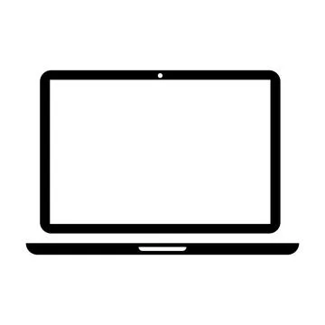 Laptop icon. Vector illustration isolated on white Stock Illustration