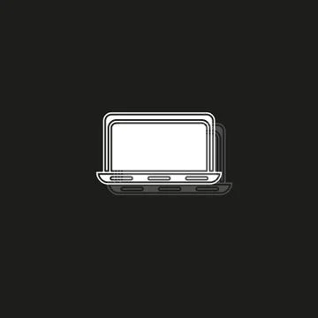 Laptop Icon Vector. Simple flat symbol. Stock Illustration