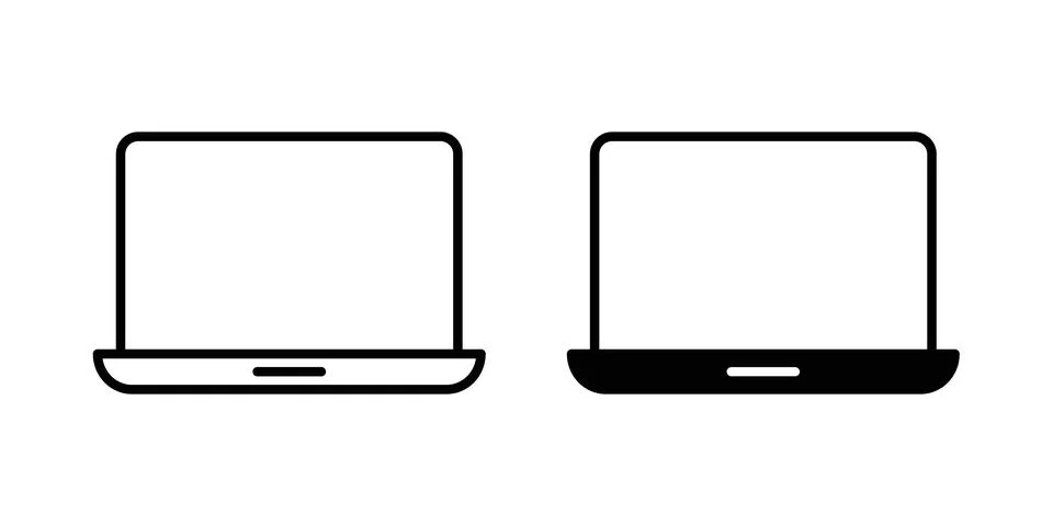 Laptop icon vector symbol graphics 스톡 일러스트