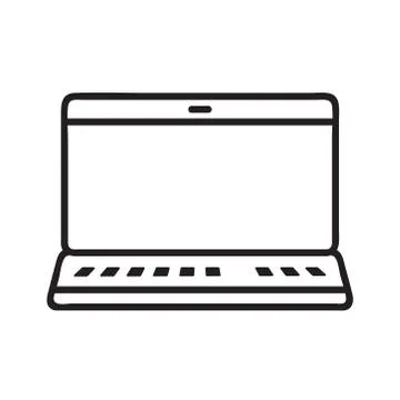 Laptop icon vector on white background Stock Illustration