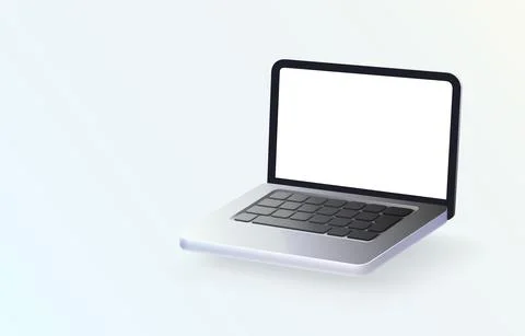 Laptop icon, white screen, computer frame work. Vector Illustrazione stock