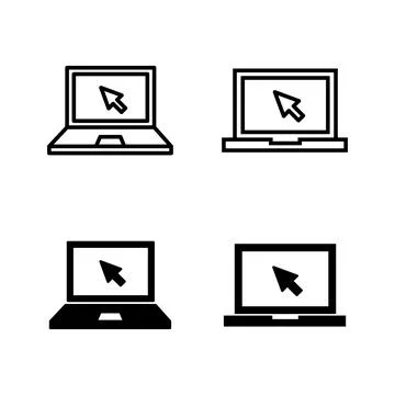 Laptop icons vector. computer sign and symbol Illustrazione stock