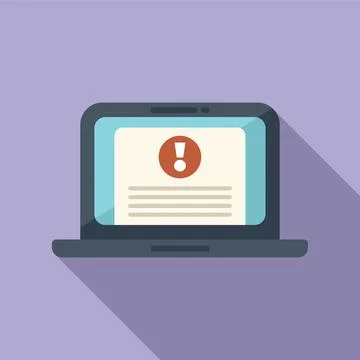 Laptop idea icon flat vector. Business solution 스톡 일러스트