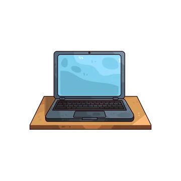 Laptop illustration Stock Illustration