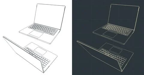 Laptop illustrations Stock Illustration