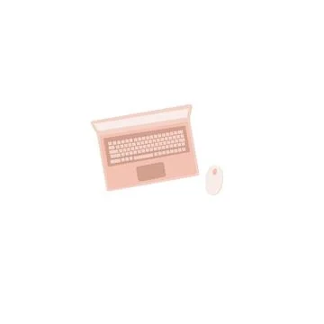 Laptop with important information on the screen. Man typing main message. People Stock Illustration