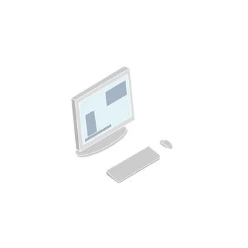 Laptop with important information on the screen. Man typing main message. People Stock Illustration