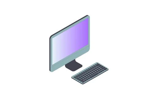Laptop with important information on the screen. Man typing main message. People Stock Illustration