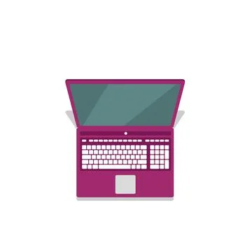 Laptop with important information on the screen. Man typing main message. People Stockillustratie