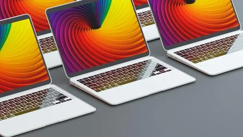 Laptop industry Stock Illustration