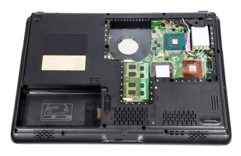 Laptop inside back view Stock Photos
