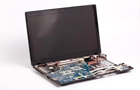Laptop inside view Stock Photos