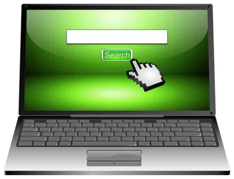 Laptop with internet web search engine イラスト素材