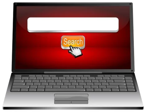 Laptop with internet web search engine イラスト素材