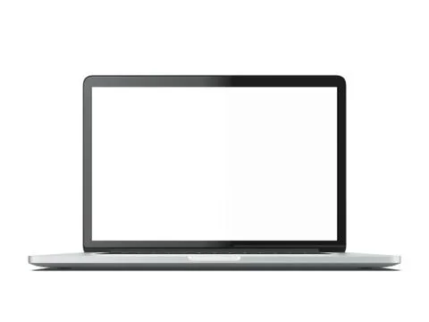 Laptop isolated on white background Illustration