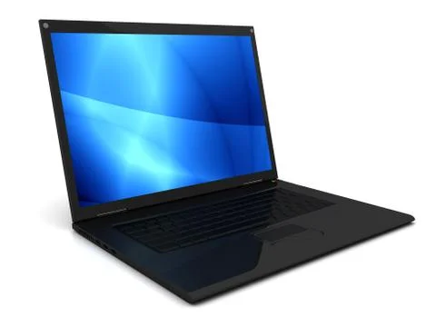 Laptop isolated on white background Illustrazione stock