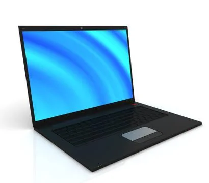 Laptop isolated on white background Stock Illustration
