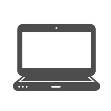 Laptop isolated on white background Stock Illustration
