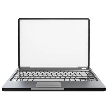 Laptop isolated on white background Stock Illustration