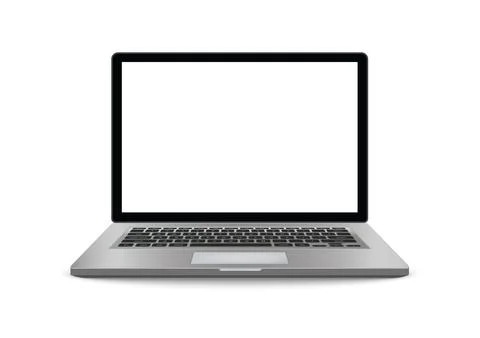 Laptop isolated on white background. Vector Illustration. Stock Illustration
