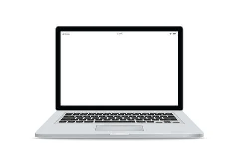 Laptop isolated on white background. Vector Illustration. Stock Illustration