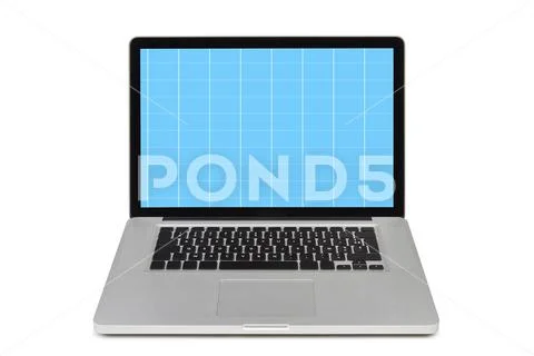 Laptop isolated on white, clipping path included PSD Template