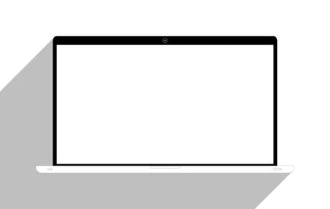 Laptop isolated on white Stock Illustration