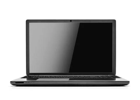 Laptop isolated on white. Stock Photos