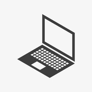 Laptop isometric vector illustration Stock Illustration