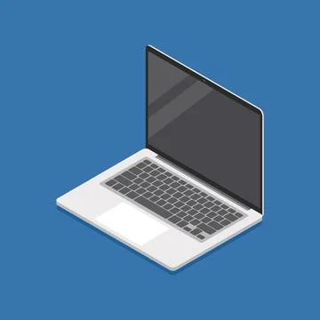Laptop isometric view Stock Illustration