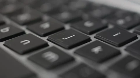 Laptop keyboard close-up. computer keyboard technology for business. Video stock 299897284