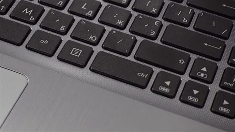 Laptop keyboard close up Stock Footage 124770126