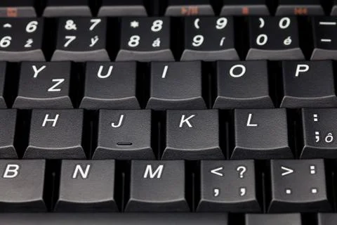 Laptop keyboard close-up Stock Photos