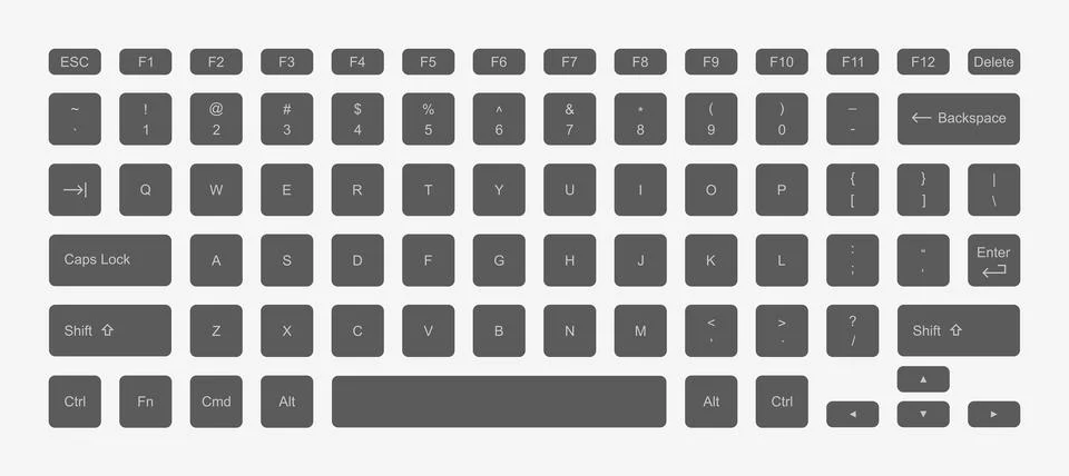 Laptop keyboard computer Stock Illustration