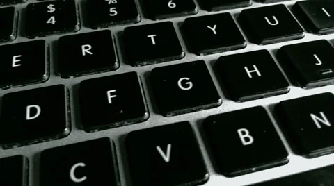 Laptop Keyboard CU Stock Footage 57455175
