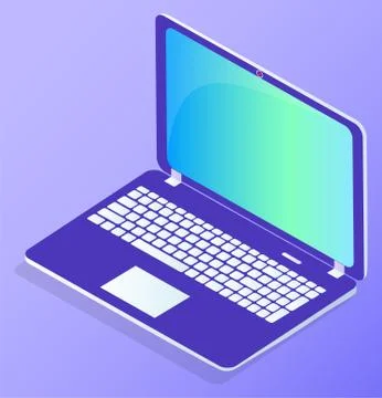 Laptop with Keyboard Datacenter Gadget PC Computer Illustrazione stock