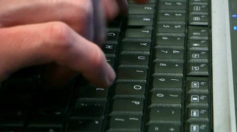 Laptop keyboard Stock Footage