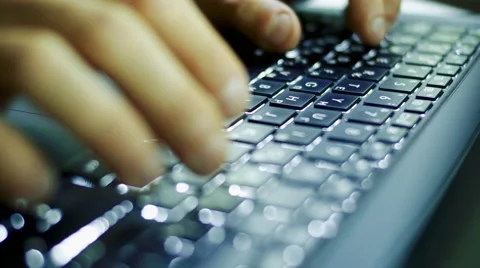 Laptop keyboard Stock Footage 64217388