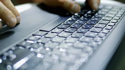 Laptop keyboard Stock Footage 64217403
