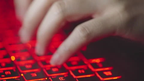 Laptop keyboard Video stock 164183950