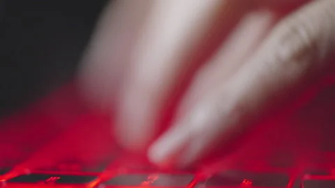 Laptop keyboard Video stock 164184084