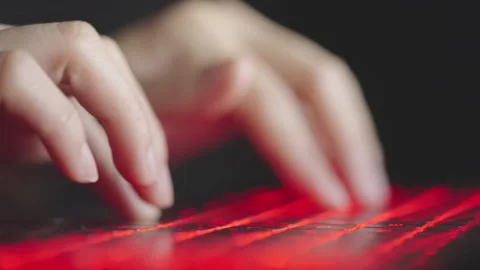 Laptop keyboard Video stock 164184227