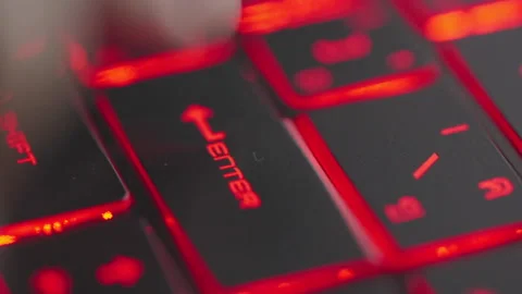 Laptop keyboard Video stock 164184384