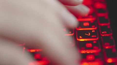 Laptop keyboard Video stock 164184619